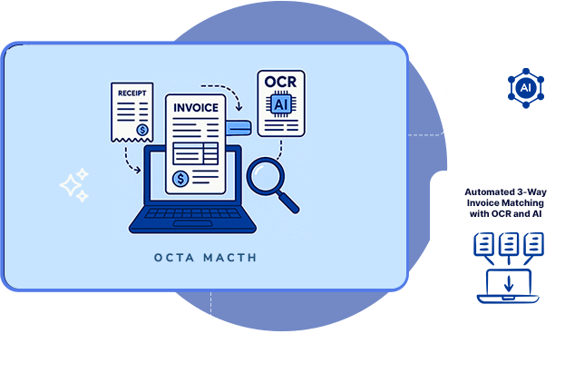 OCTA Match automated 3-way invoice matching dashboard